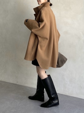 「アイテム（その他アウター）」を使った、doudoureiさん（レディース・164cm）の冬コーディネート