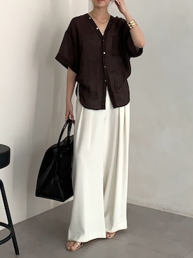 「アイテム（ブレスレット）」を使った、doudoureiさん（レディース・164cm）の夏コーディネート