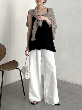 「DouDou（ドゥドゥ）のアイテム（パンツ）」を使った、doudoureiさん（レディース・164cm）の春コーディネート