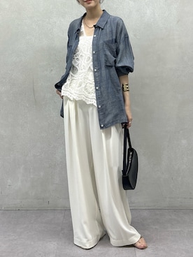 「DouDou（ドゥドゥ）のアイテム（パンツ）」を使った、doudoureiさん（レディース・164cm）の春コーディネート