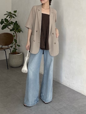 「DouDou（ドゥドゥ）のアイテム」を使った、doudoureiさん（レディース・164cm）の夏コーディネート