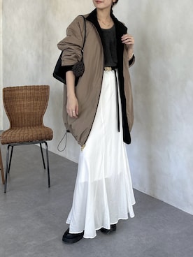 「アイテム（その他アウター）」を使った、doudoureiさん（レディース・164cm）の秋コーディネート