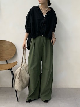 「アイテム（アクセサリー）」を使った、doudoureiさん（レディース・164cm）の秋コーディネート