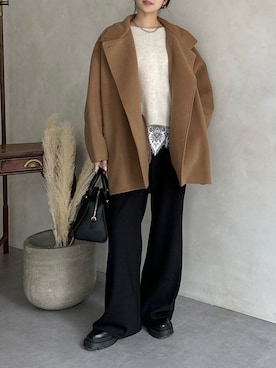 「アイテム（その他アウター）」を使った、doudoureiさん（レディース・164cm）の秋コーディネート