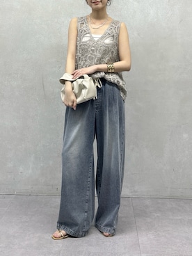 「DouDou（ドゥドゥ）のアイテム（パンツ）」を使った、doudoureiさん（レディース・164cm）の春コーディネート