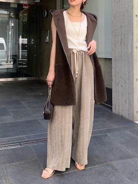 「アイテム（ベスト）」を使った、doudoureiさん（レディース・164cm）の夏コーディネート