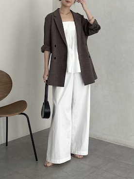 「DouDou（ドゥドゥ）のアイテム（パンツ）」を使った、doudoureiさん（レディース・164cm）の春コーディネート