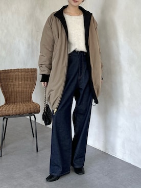 「アイテム（その他アウター）」を使った、doudoureiさん（レディース・164cm）の秋コーディネート