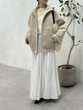 「アイテム（バッグ、ホワイト系）」を使った、doudoureiさん（レディース・164cm）の秋コーディネート