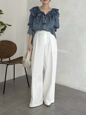 「DouDou（ドゥドゥ）のアイテム（パンツ）」を使った、doudoureiさん（レディース・164cm）の春コーディネート