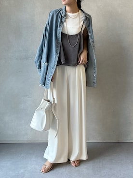 「DouDou（ドゥドゥ）のアイテム（パンツ）」を使った、doudoureiさん（レディース・164cm）の夏コーディネート