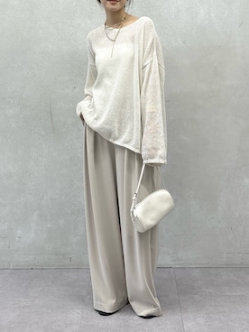 「DouDou（ドゥドゥ）のアイテム（パンツ）」を使った、doudoureiさん（レディース・164cm）の春コーディネート