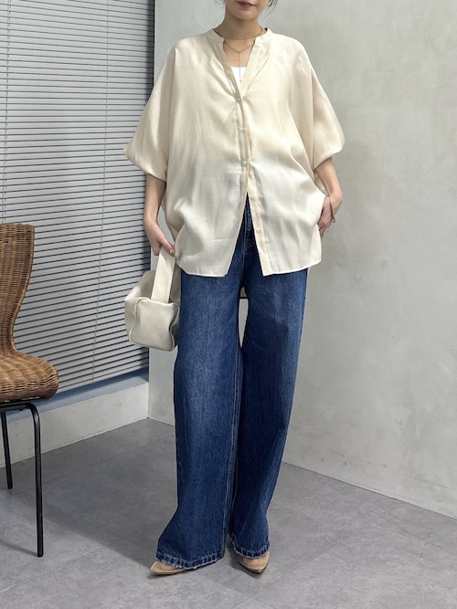 ドゥドゥ doudou ハイウエストダブルボタンデニム　36 DouDou（ドゥドゥ） ジーンズ デニム デニムパンツ ハイウエストダブル