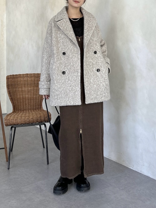 新品タグ付き　doudou ウーレットループピーコート DOUDOU｜ウーレットループピーコート | Rakuten Fashion(楽天