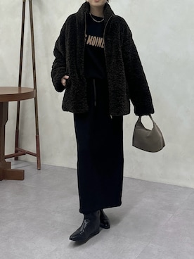 「アイテム（その他アウター）」を使った、doudoureiさん（レディース・164cm）の冬コーディネート