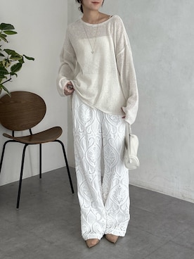 「DouDou（ドゥドゥ）のアイテム（パンツ）」を使った、doudoureiさん（レディース・164cm）の冬コーディネート