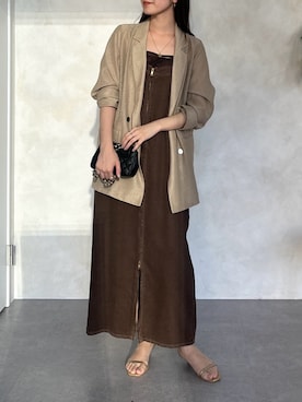 「アイテム（テーラードジャケット）」を使った、doudoureiさん（レディース・164cm）の夏コーディネート