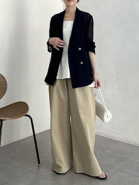 「アイテム（ジャケット/アウター）」を使った、doudoureiさん（レディース・164cm）の春コーディネート