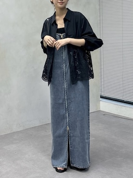 「DouDou（ドゥドゥ）のアイテム（ワンピース/ドレス）」を使った、doudoureiさん（レディース・164cm）の春コーディネート