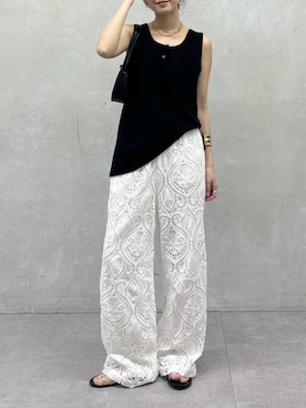 「DouDou（ドゥドゥ）のアイテム（パンツ）」を使った、doudoureiさん（レディース・164cm）の春コーディネート