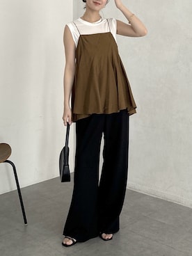 「DouDou（ドゥドゥ）のアイテム（パンツ）」を使った、doudoureiさん（レディース・164cm）の春コーディネート