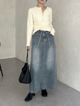 「DouDou（ドゥドゥ）のアイテム」を使った、doudoureiさん（レディース・164cm）の冬コーディネート