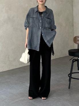 「DouDou（ドゥドゥ）のアイテム（パンツ）」を使った、doudoureiさん（レディース・164cm）の春コーディネート