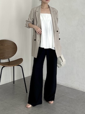 「DouDou（ドゥドゥ）のアイテム（パンツ）」を使った、doudoureiさん（レディース・164cm）の春コーディネート