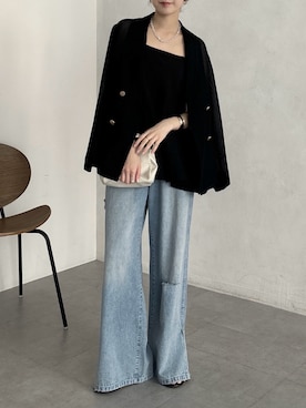 「DouDou（ドゥドゥ）のアイテム（パンツ）」を使った、doudoureiさん（レディース・164cm）の春コーディネート