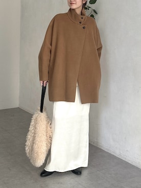 「アイテム（その他アウター、イエロー系）」を使った、doudoureiさん（レディース・164cm）の秋コーディネート