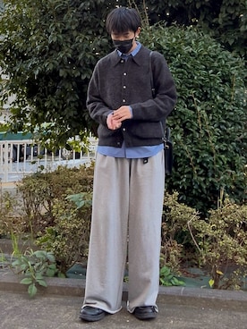 「アイテム（スウェットパンツ、グレー系）」を使った、t.koya1さん（メンズ・181cm）の秋コーディネート