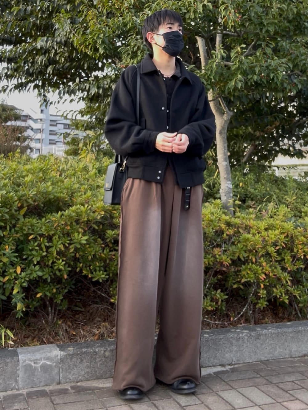 CLEL】Wool Blend Tech Melton 2Way Blouson / ウールブレンド テック
