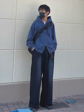 「アイテム（スウェットパンツ）」を使った、t.koya1さん（メンズ・181cm）の秋コーディネート