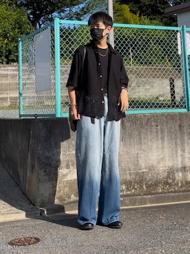 「シアートップス」｜「アイテム（財布/小物）」を使った、t.koya1さん（メンズ・181cm）の夏コーディネート