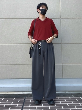 「アイテム（キーケース/キーアクセサリー、ブラック系）」を使った、t.koya1さん（メンズ・181cm）の夏コーディネート