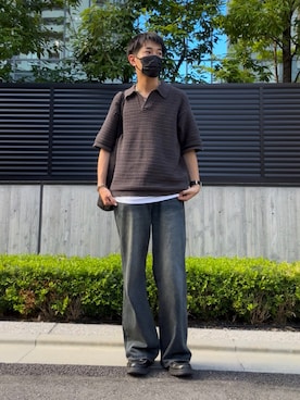 「アイテム（ポロシャツ）」を使った、t.koya1さん（メンズ・181cm）の夏コーディネート