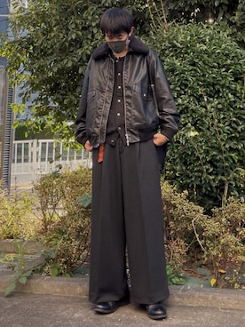 「アイテム（ブルゾン）」を使った、t.koya1さん（メンズ・181cm）の秋コーディネート