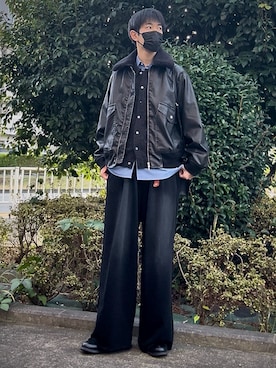 「アイテム（ブルゾン）」を使った、t.koya1さん（メンズ・181cm）の秋コーディネート