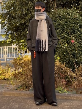 「アイテム（キーケース/キーアクセサリー）」を使った、t.koya_wearさん（メンズ・181cm）の冬コーディネート