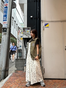 「AVIREX（アヴィレックス）のアイテム（ワンピース/ドレス）」を使った、Momoさん（レディース・153cm）の夏コーディネート