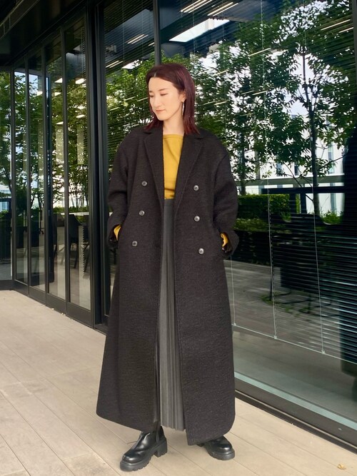 CITY TOKYOA+TOKYO WOMENS STAFFさんのチェスターコート「ループウーレットチェスターコート(CITY TOKYO|シティトウキョウ)」を使ったコーディネート
