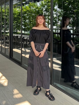 「アクティブ」｜「アイテム（サンダル）」を使った、A＋TOKYO WOMENS STAFFさん（レディース・163cm）の夏コーディネート