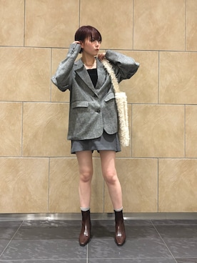 「EVOL（イーボル）のアイテム（ブーツ）」を使った、 rinaさん（レディース・166cm）の秋コーディネート