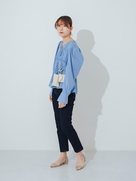 「EVOL(EVOL)」｜「アイテム（パンプス）」を使った、 rinaさん（レディース・166cm）の春コーディネート