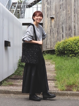 「EVOL（イーボル）のアイテム（ブーツ）」を使った、 rinaさん（レディース・166cm）の秋コーディネート