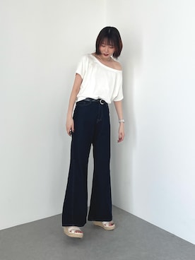 「Knuth Marf（クヌースマーフ）のアイテム」を使った、 rinaさん（レディース・166cm）の夏コーディネート