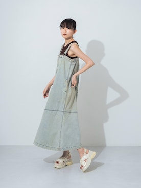 「EVOL(EVOL)」｜「アイテム（サンダル）」を使った、 rinaさん（レディース・166cm）の春コーディネート