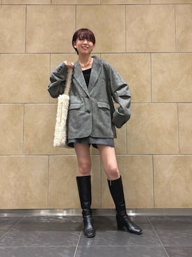 「EVOL（イーボル）のアイテム（ブーツ）」を使った、 rinaさん（レディース・166cm）の秋コーディネート