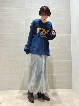 「EVOL（イーボル）のアイテム（ブーツ）」を使った、 rinaさん（レディース・166cm）の冬コーディネート