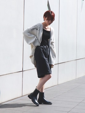 「EVOL（イーボル）のアイテム（ブーツ）」を使った、 rinaさん（レディース・166cm）の秋コーディネート